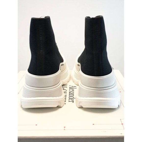 Alexander Mcqueen Black Tread Slick Boot Sneakers Size Eu:40.5 - Picture 5 of 12